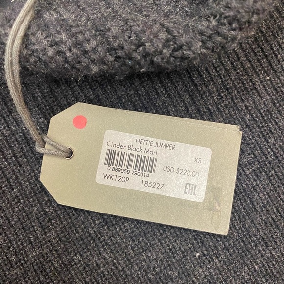 NWT All Saints Hettie Jumper in Black Marl Size Extra Small XS - Picture 9 of 10